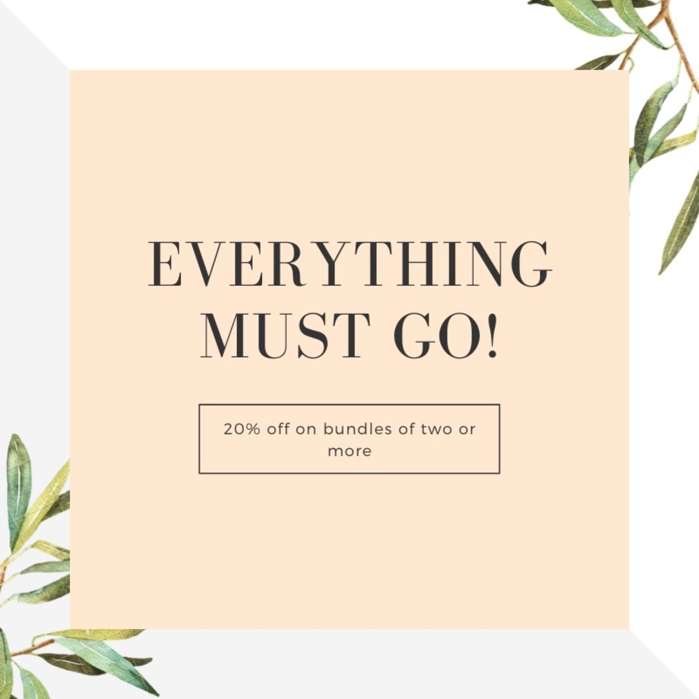 Everything is on sale!! Make an offer!